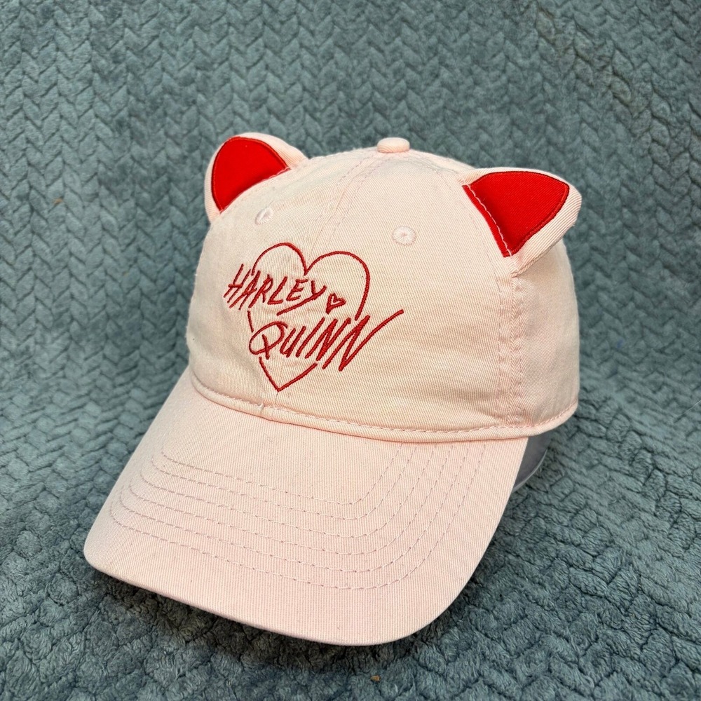 DC Comics Birds of Prey Harley Quinn Pink Baseball Cap Hat with Ears 0918